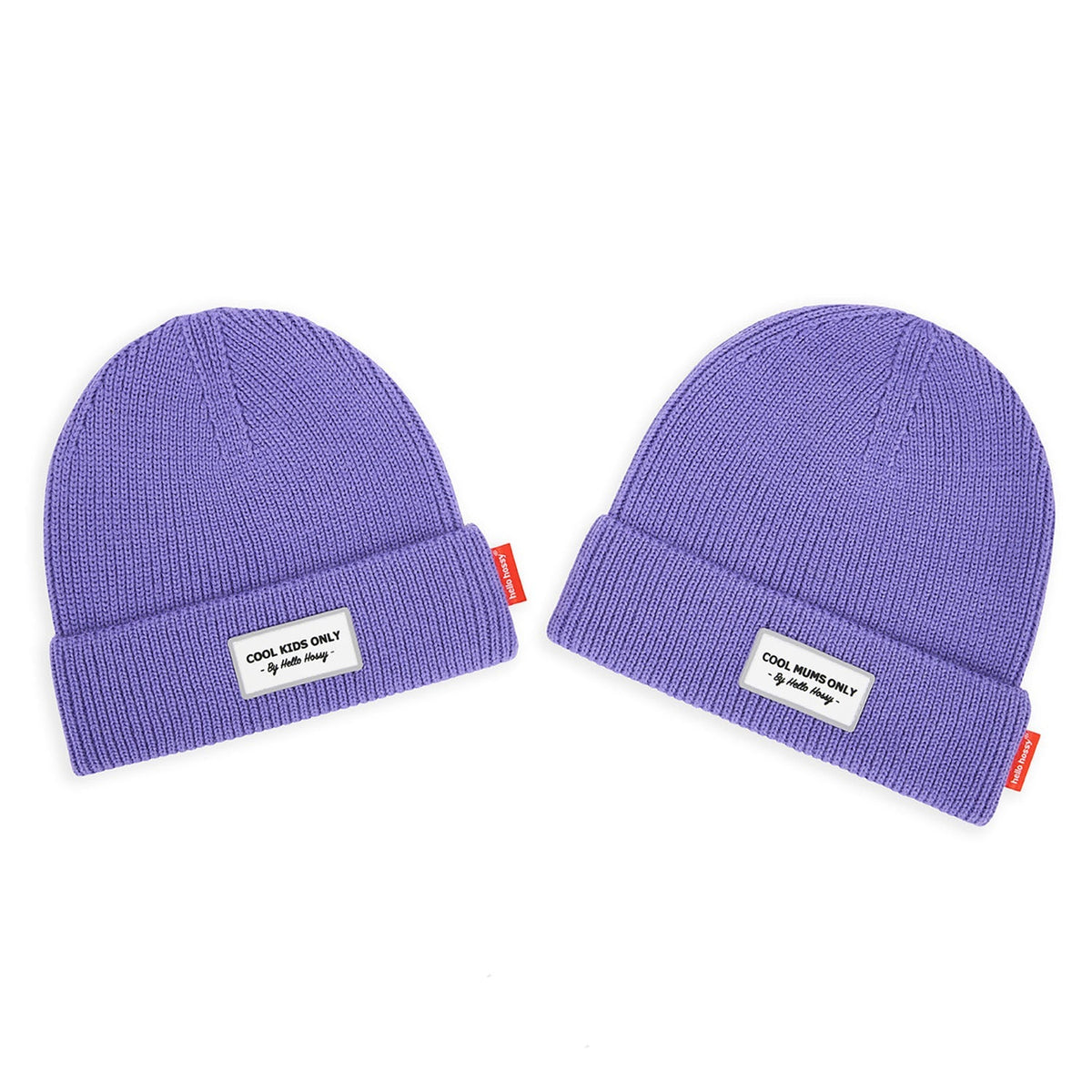 Gorro colorido pais e filhos Pop Purple, malha macia e fina, lã, sem pompom, a partir dos 9 meses, Cool Kids Only!