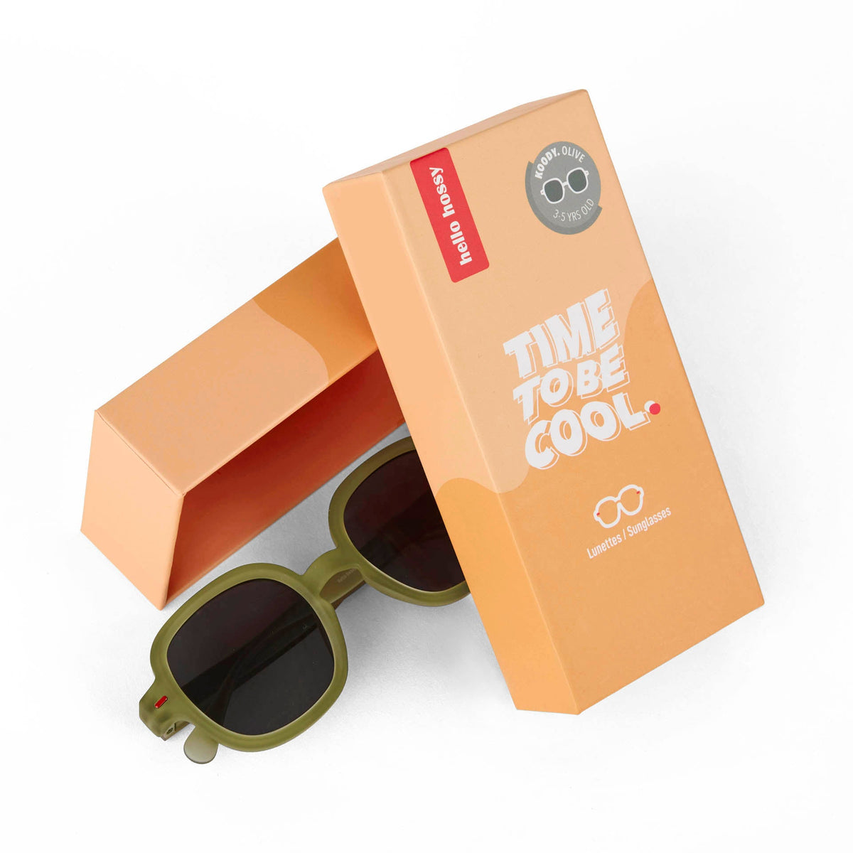 Óculos de sol infantis Koody Olive, coloridos, lentes categoria 3, UV400, lentes polarizadas, desde os 2 anos, Cool Kids Only!