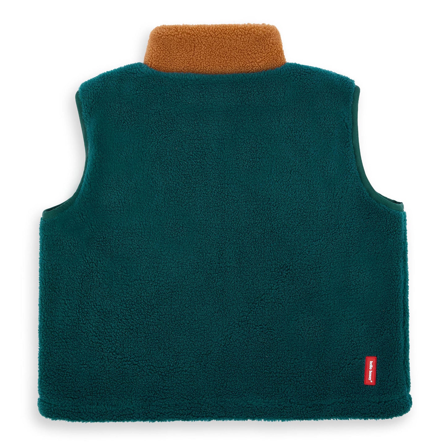 Colete polar infantil azul com gola castanha Hello Hossy