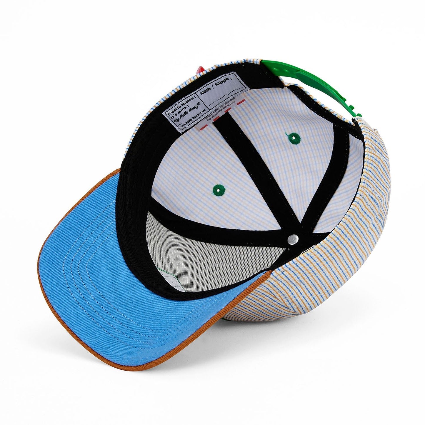 Boné infantil Vichy, pala curva, ecorresponsável, certificado Oeko-Tex, desde os 9 meses, Cool Kids Only!