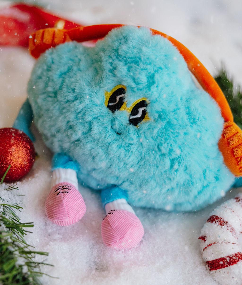 Peluche azul para criança em forma de nuvem, patas rosas Hello Hossy