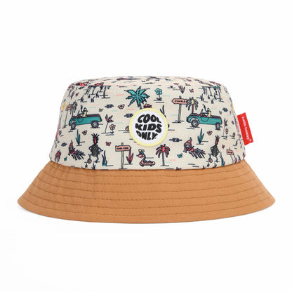 Chapéu bucket Jungly para crianças com cordão, ecorresponsável, certificado Oeko-Tex, a partir dos 9 meses, Cool Kids Only !