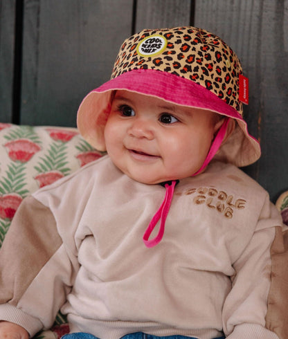Chapéu bucket Leopard #7 para crianças e bebés, Cool Kids Only, Hello Hossy