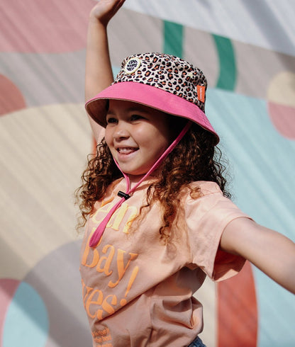 Chapéu bucket Leopard #7 para crianças e bebés, Cool Kids Only, Hello Hossy
