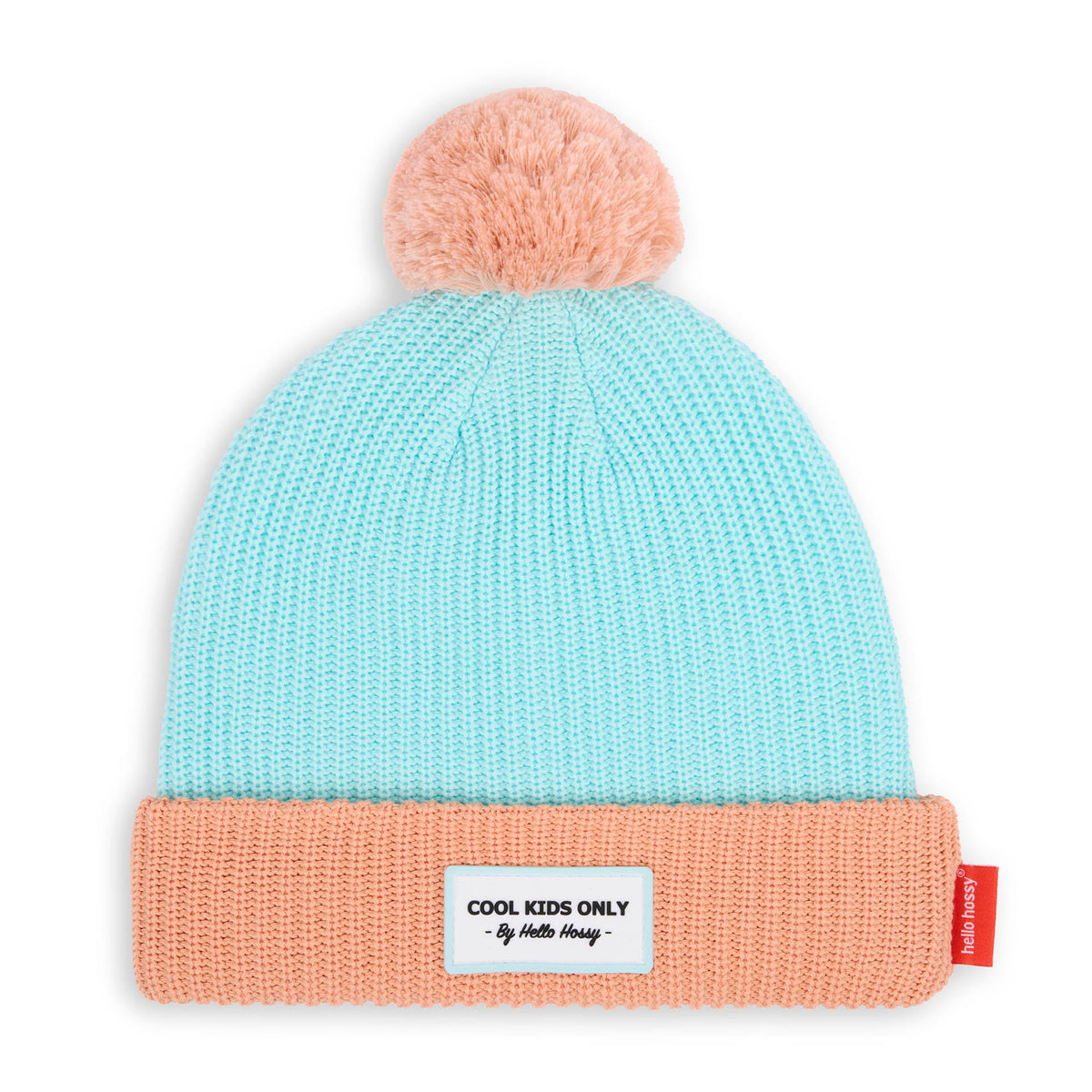 Gorro com pompom Color Block Candy para criança e bebé – vista plana