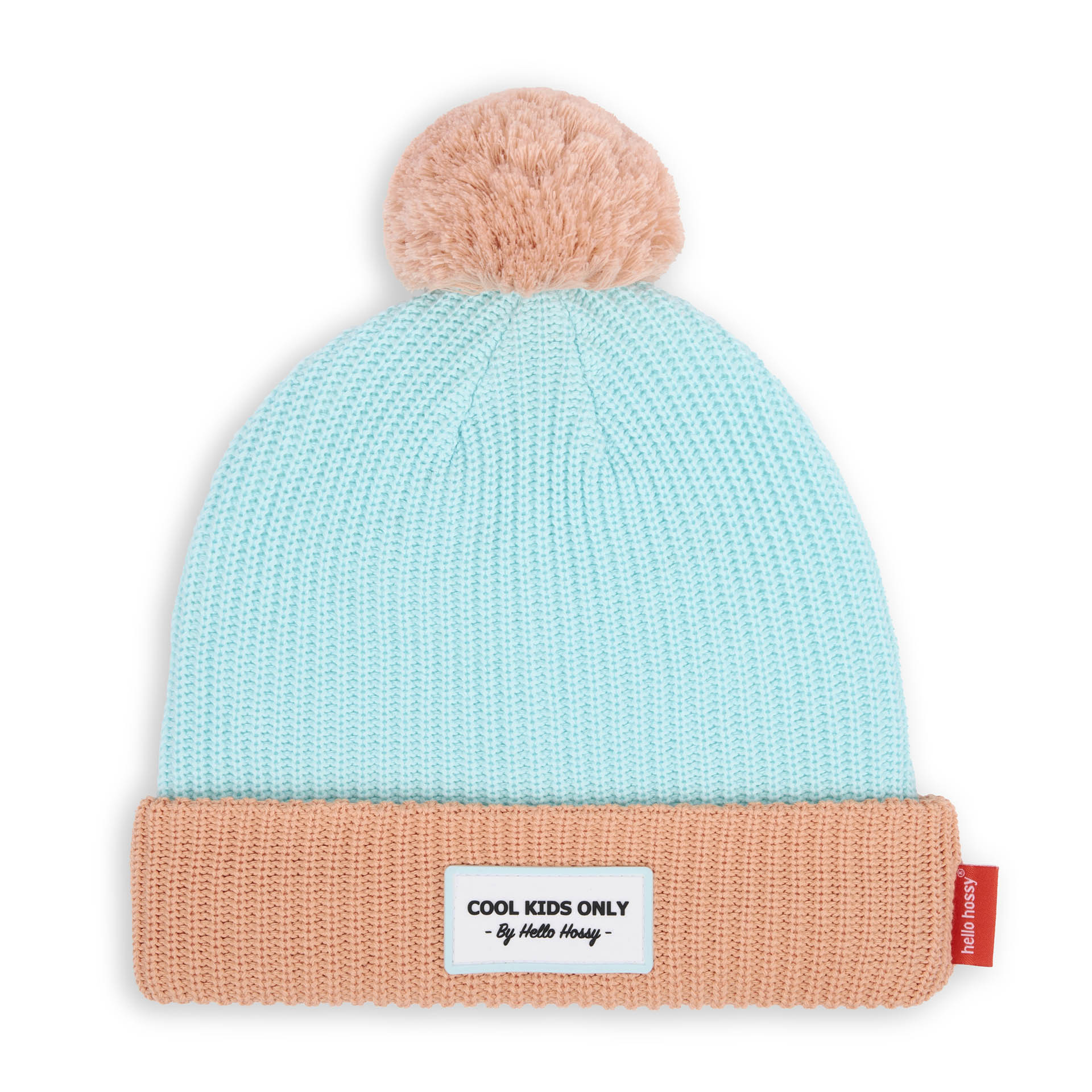 Gorro com pompom Color Block Candy para criança e bebé – vista plana
