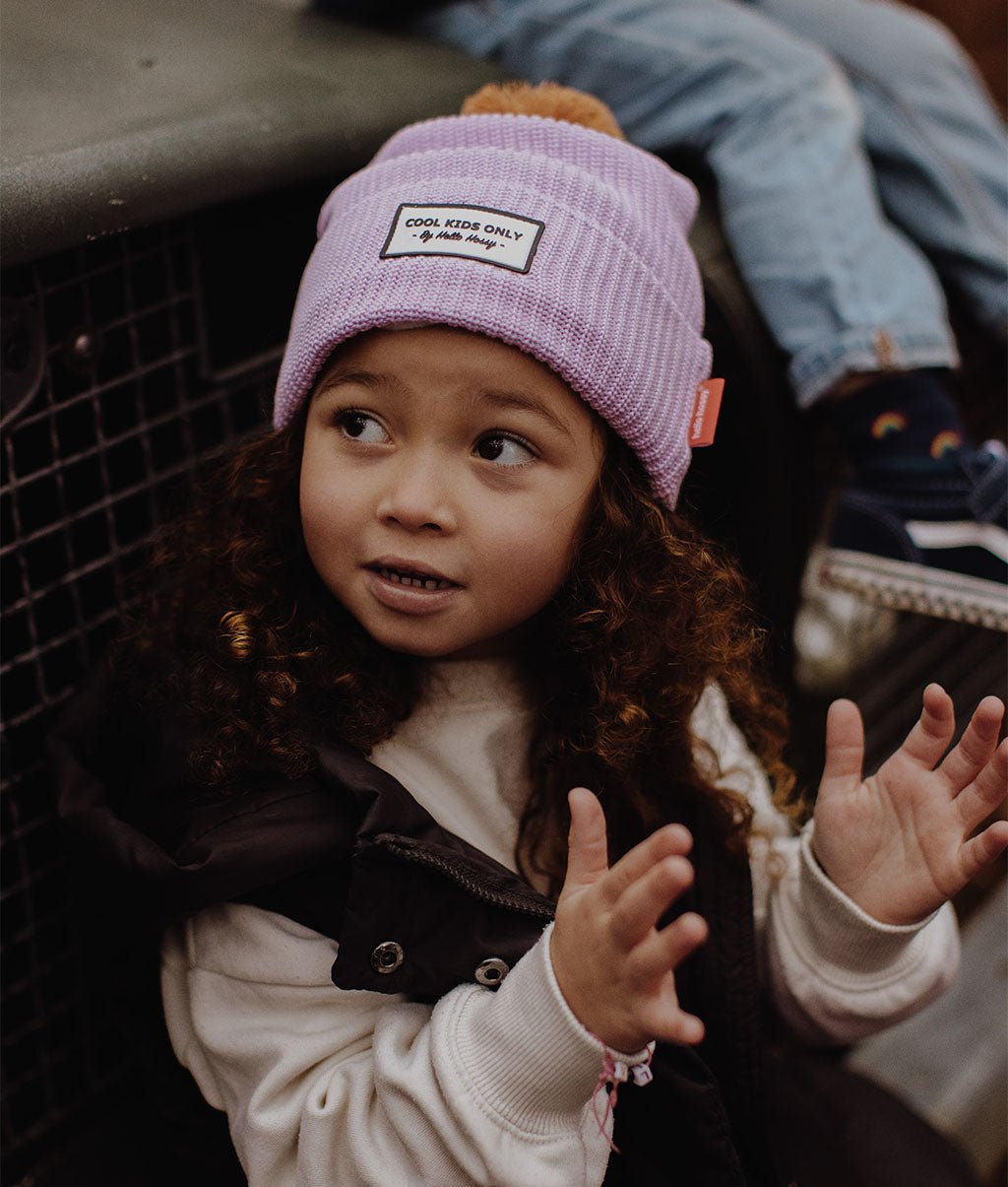 Gorro Color Block Mauve para crianças e bebés, Cool Kids Only, Hello Hossy