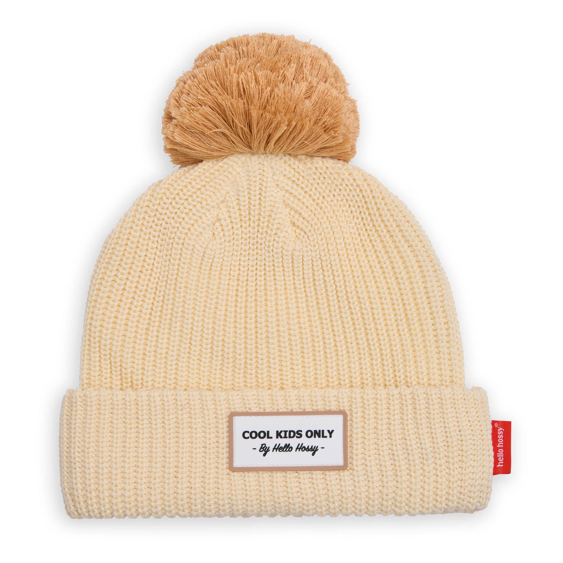 Gorro infantil Color Block Sandy, com pompom, forro polar, algodão orgânico, desde os 9 meses, Cool Kids Only!