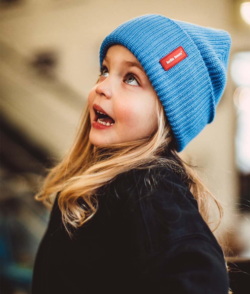 Gorro colorido para crianças e adultos Flow Ocean, 100% algodão orgânico, sem pompom, desde os 9 meses, Cool Kids Only!