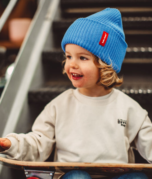 Gorro colorido para crianças e adultos Flow Ocean, 100% algodão orgânico, sem pompom, desde os 9 meses, Cool Kids Only!