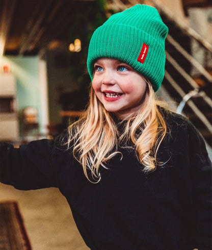 Gorro colorido para crianças e adultos Flow Basil, 100% algodão orgânico, sem pompom, desde os 9 meses, Cool Kids Only !