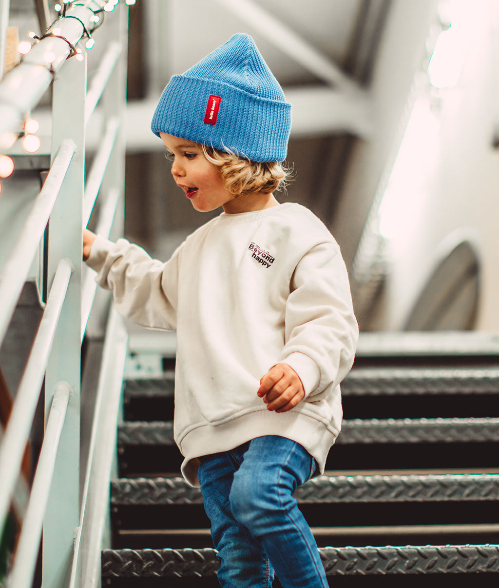 Gorro colorido para crianças e adultos Flow Ocean, 100% algodão orgânico, sem pompom, desde os 9 meses, Cool Kids Only!