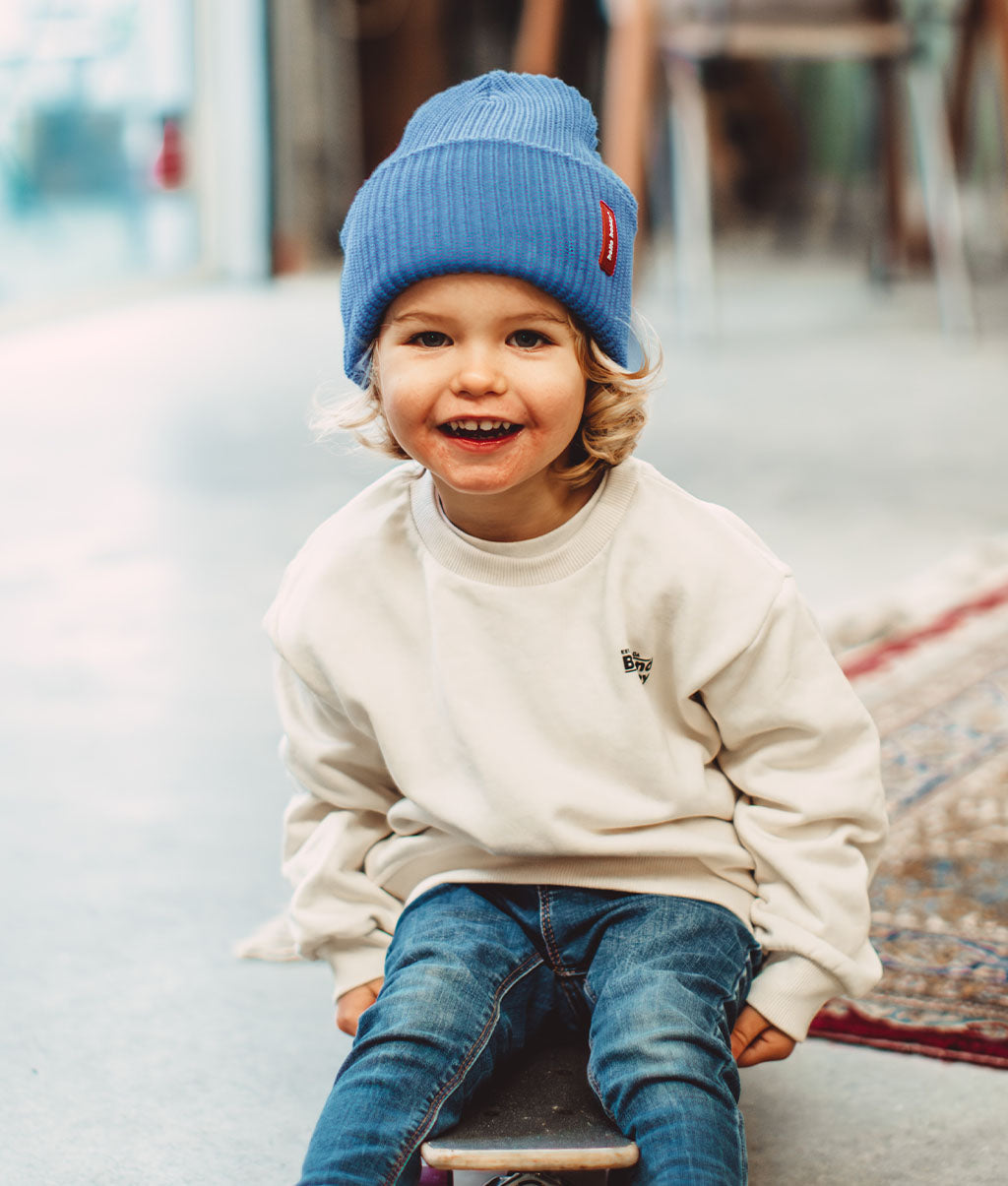 Gorro colorido para crianças e adultos Flow Ocean, 100% algodão orgânico, sem pompom, desde os 9 meses, Cool Kids Only!
