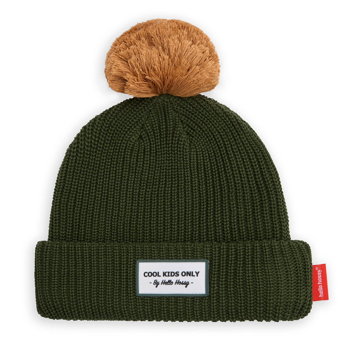 Gorro para crianças Color Block Forest, com pompom, forro polar, algodão orgânico, a partir dos 9 meses, Cool Kids Only!