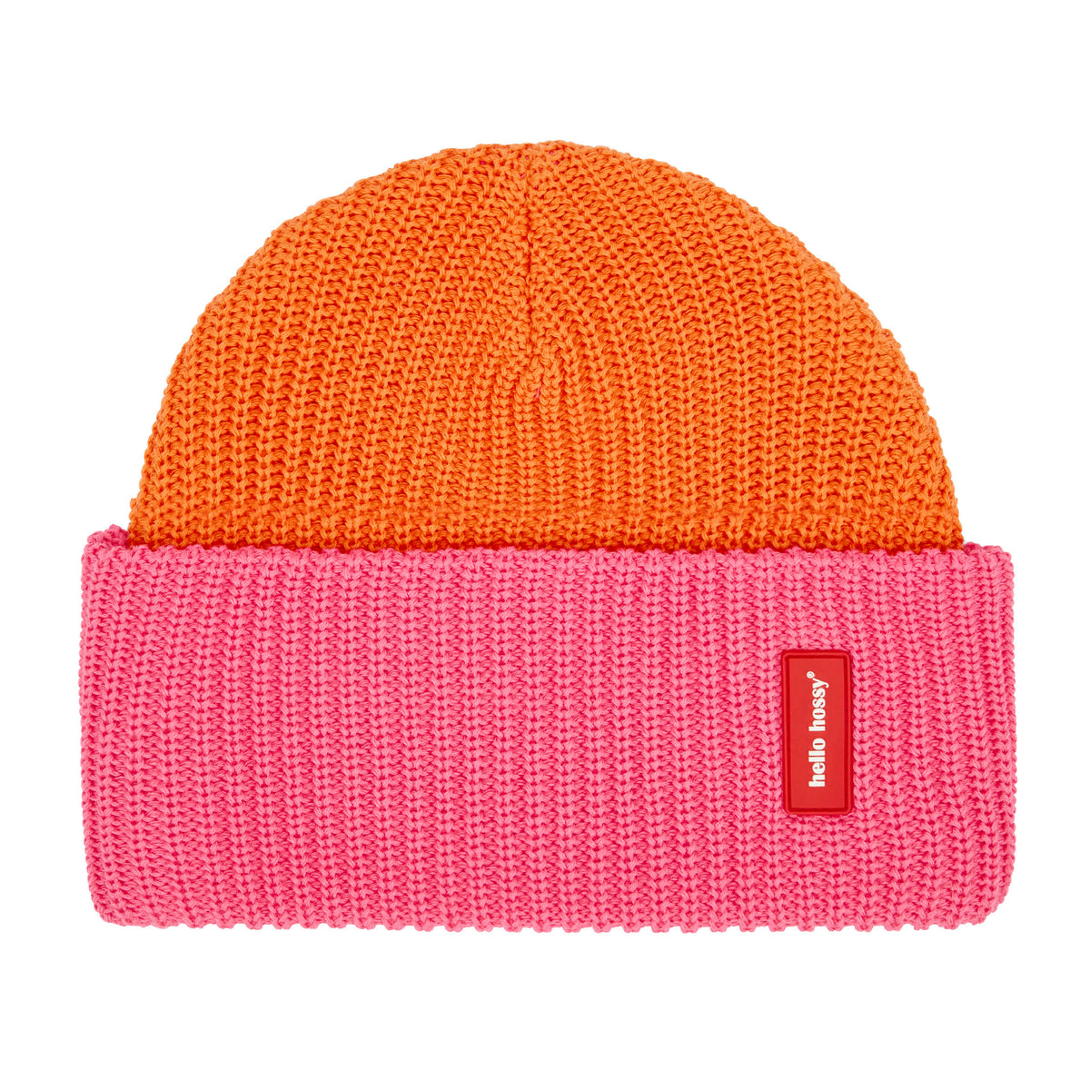 Gorro de malha bicolor Flow Indie para criança e bebé – vista plana