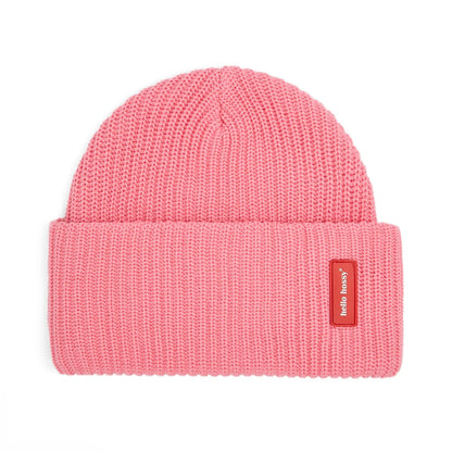 Gorro de malha liso Flow Pink para criança, bebé e adulto – vista plana