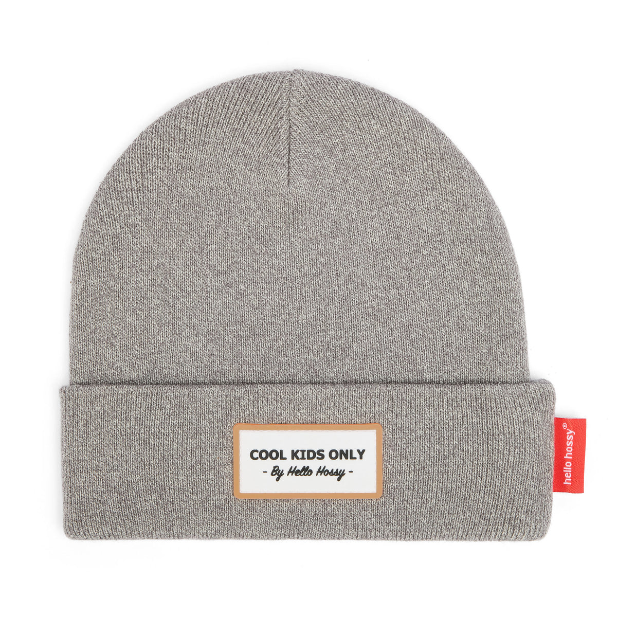 Gorro infantil cinzento chiné com bordado Cool Kids Only Hello Hossy