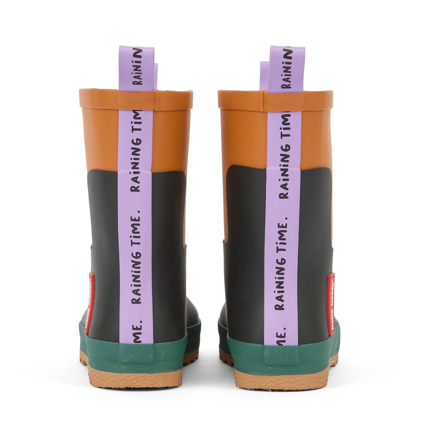 Botas de chuva de borracha Blackfy para criança – detalhe da presilha traseira