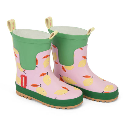 Botas de chuva impermeáveis Lemony para criança – vista de 3/4