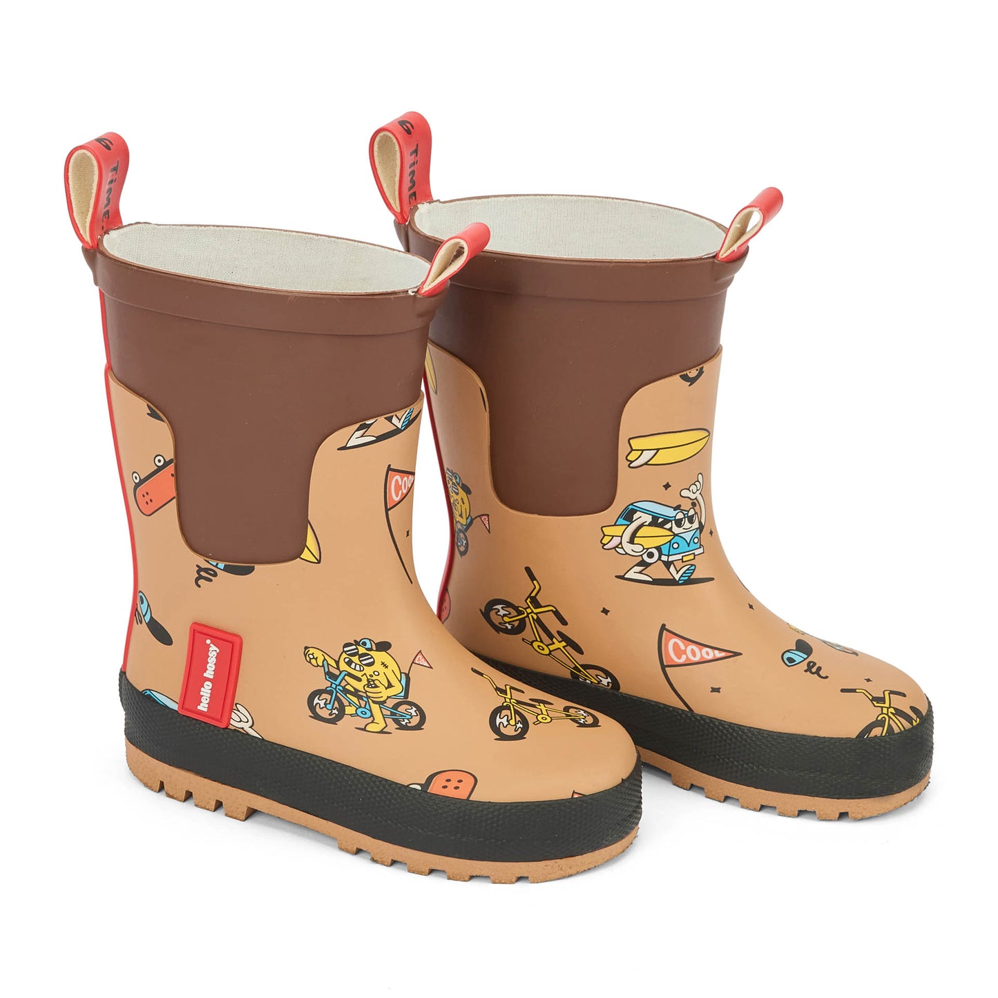 Botas de chuva impermeáveis Mascots Ride para criança – vista de 3/4