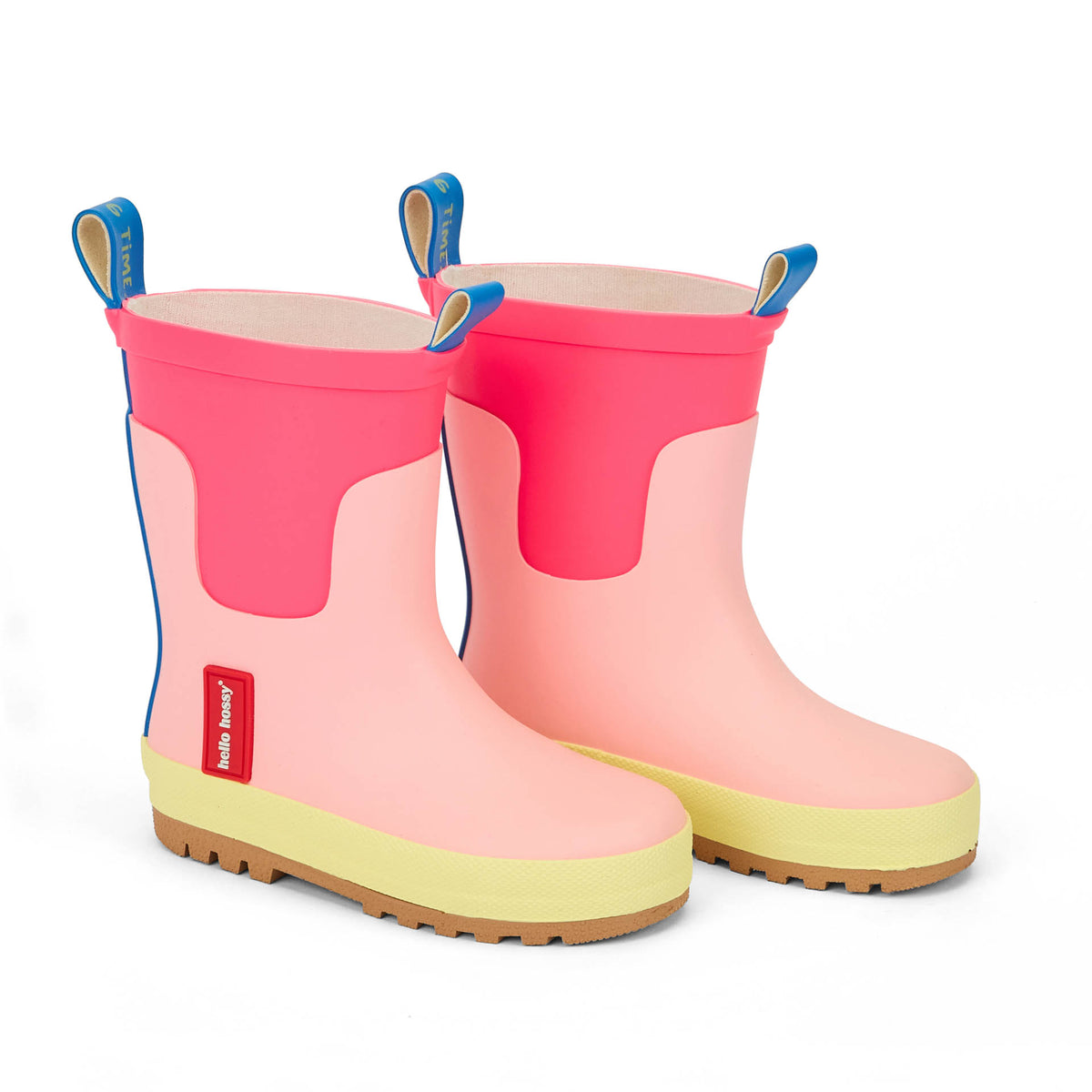 Botas de chuva impermeáveis Pinkfly para criança – vista de 3/4