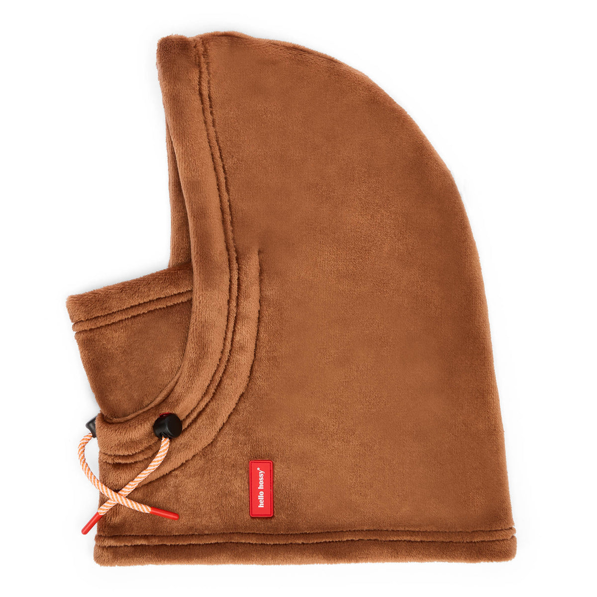 Balaclava infantil castanha em polar com laços ajustáveis Hello Hossy