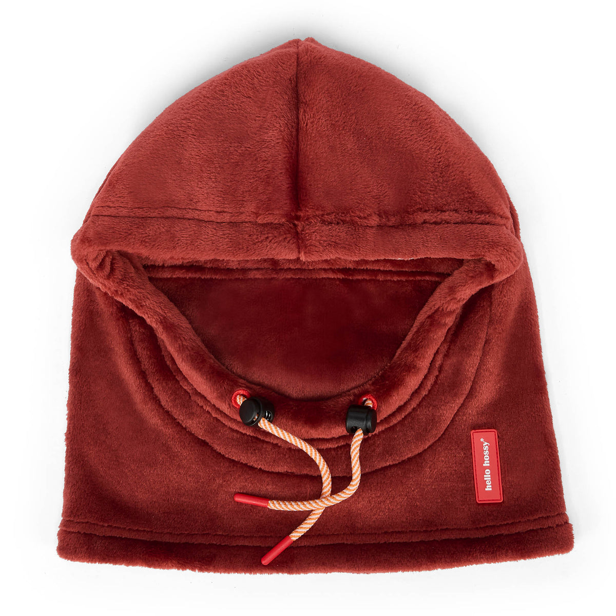 Balaclava infantil bordô, forro macio, cordão ajustável Hello Hossy