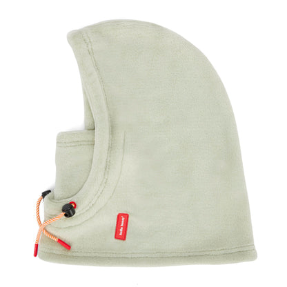 Balaclava polar verde Warmy Green para criança e bebé - vista de perfil, plana