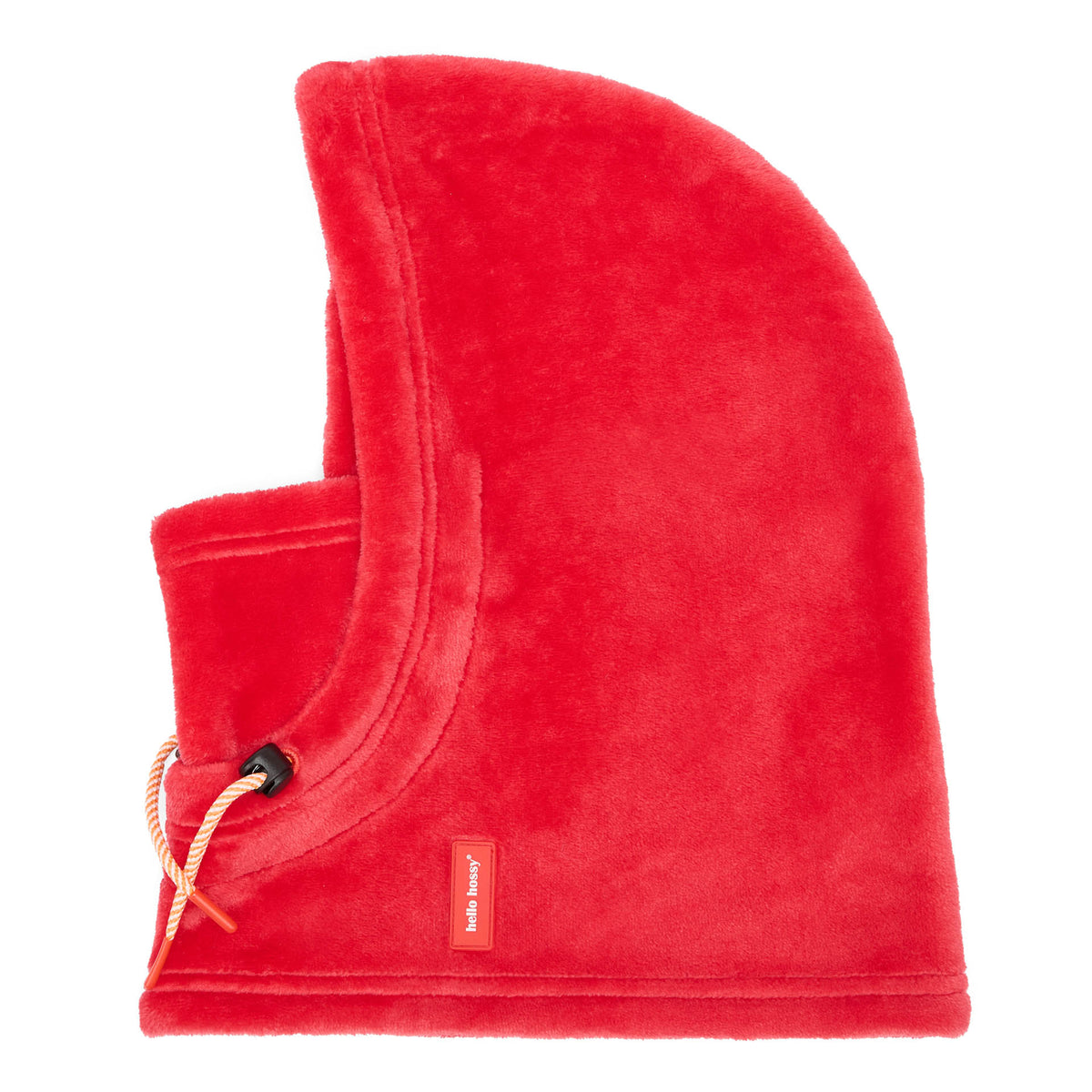 Balaclava infantil polar vermelha com cordão ajustável Hello Hossy