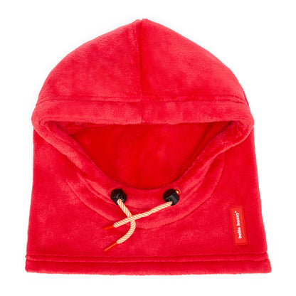 Balaclava infantil vermelha em polar, cordão ajustável Hello Hossy