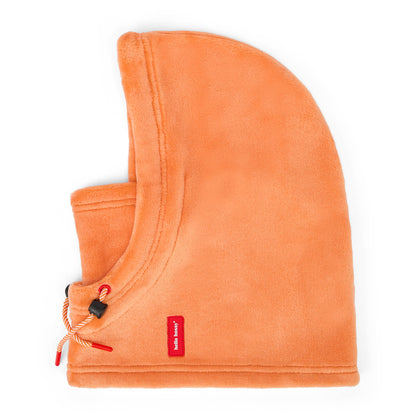 Balaclava infantil laranja em polar, ajustável, com gola Hello Hossy