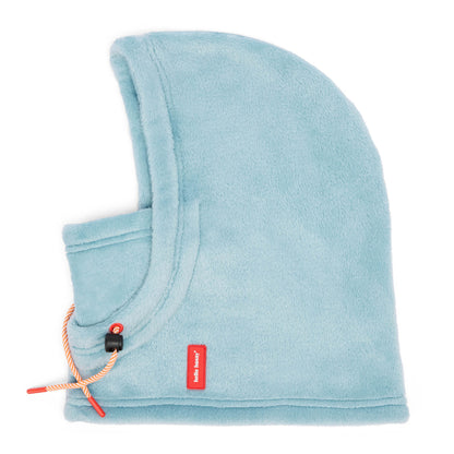 Balaclava infantil azul em polar ajustável, detalhe de cordão Hello Hossy