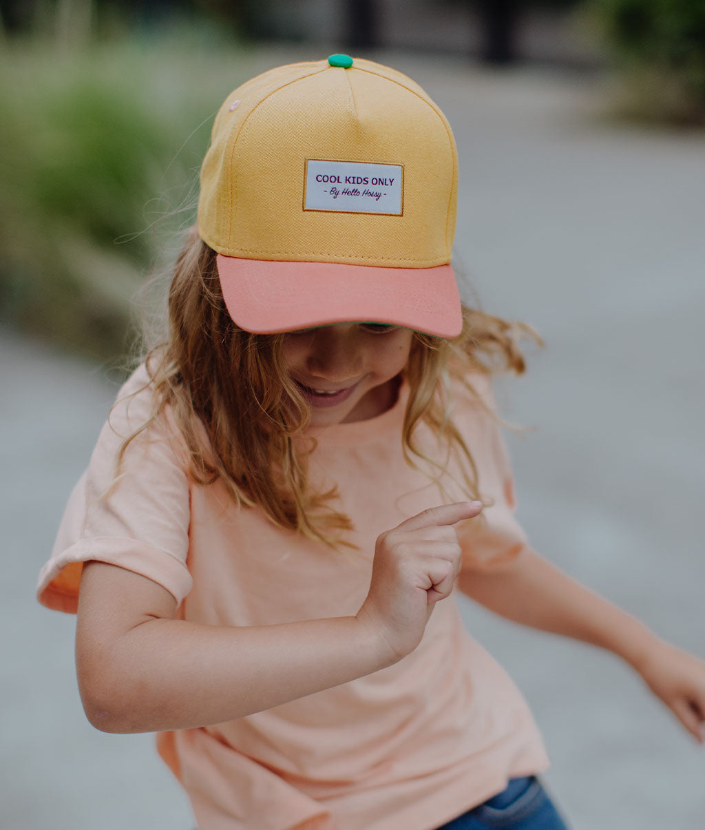 Boné para crianças Mini Sunset, pala curva, 100% algodão orgânico, certificado Oeko-Tex, desde os 9 meses, Cool Kids Only !