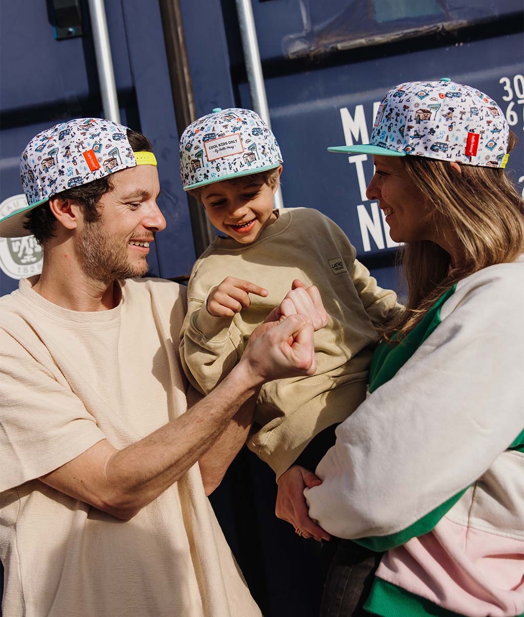 Boné para pais e filhos Hossegor, com pala reta, ecorresponsável, matchy-matchy, desde os 9 meses, Cool Kids Only!