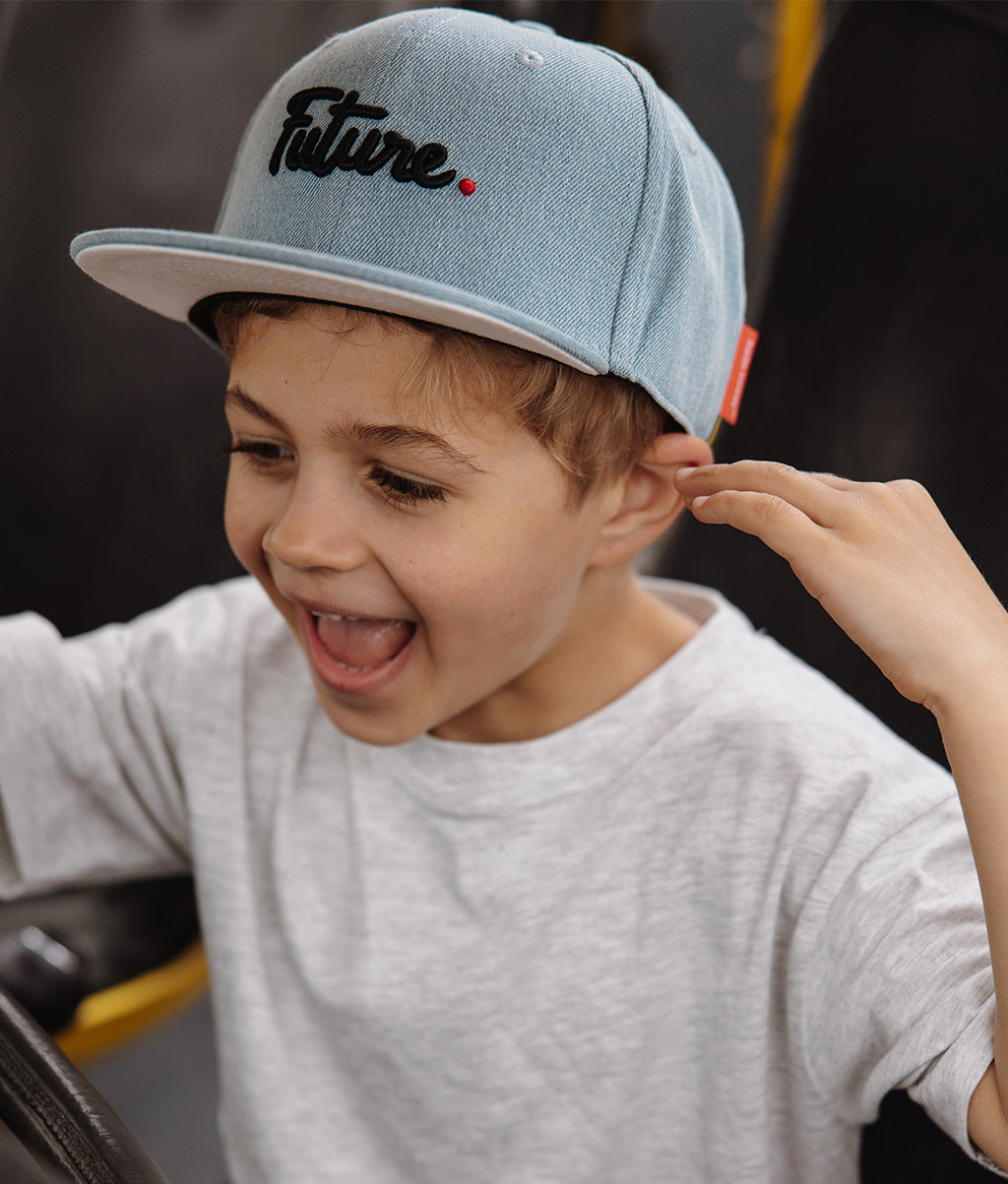 Boné pais e filhos Jean Future, pala reta, algodão orgânico, certificado Oeko-Tex, a partir dos 9 meses, Cool Kids Only!