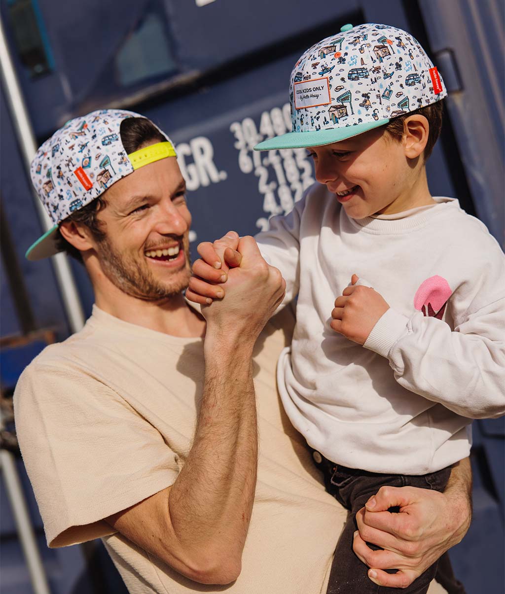 Boné para pais e filhos Hossegor, com pala reta, ecorresponsável, matchy-matchy, desde os 9 meses, Cool Kids Only!