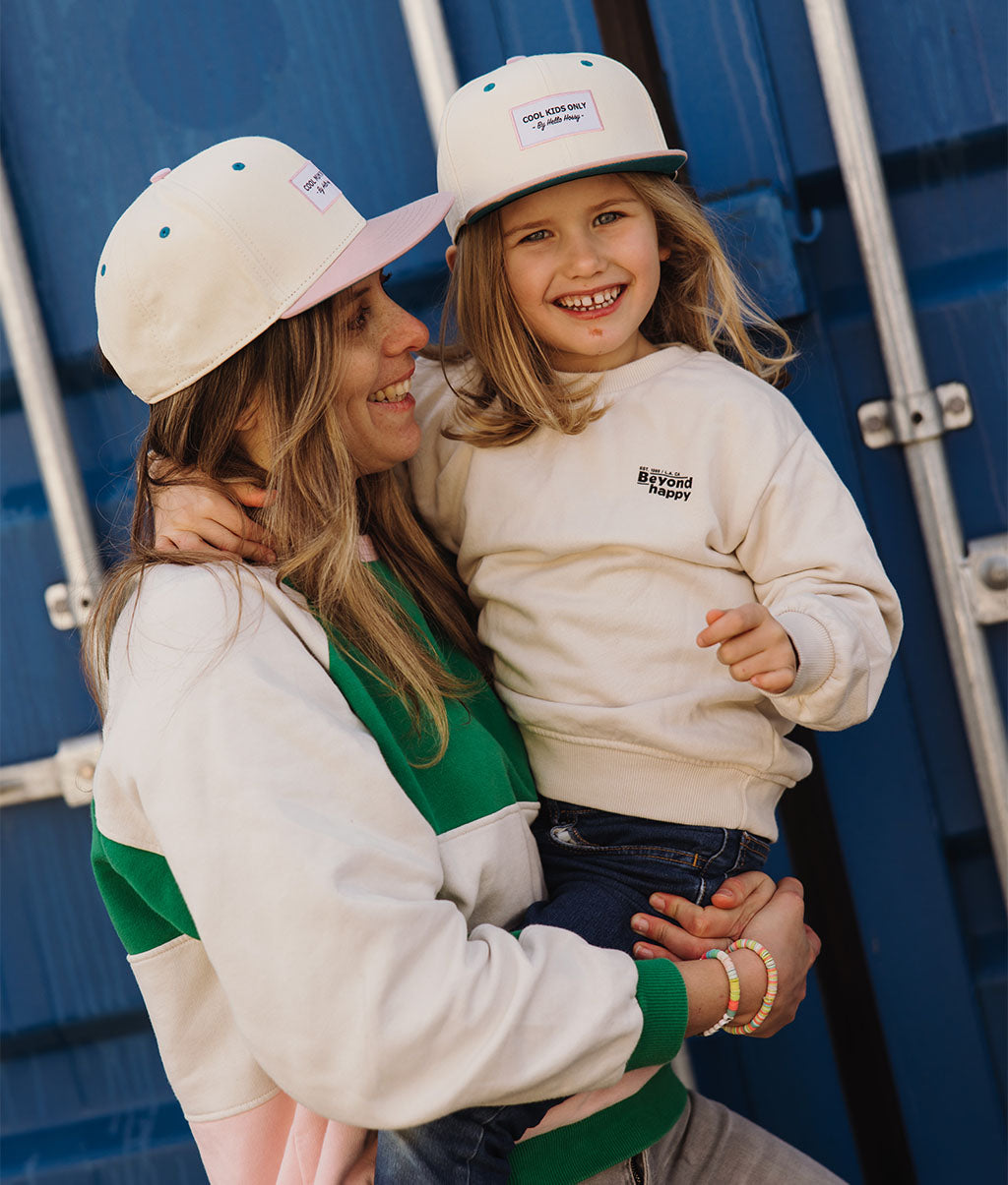 Boné pais e filhos Mini Cotton, pala reta, 100% algodão orgânico, matchy-matchy, desde os 9 meses, Cool Kids Only!