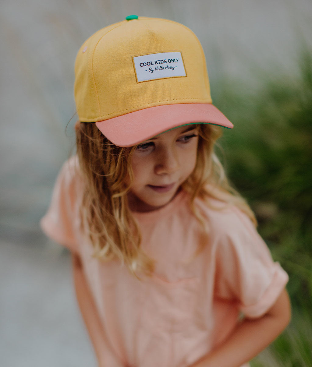 Boné para crianças Mini Sunset, pala curva, 100% algodão orgânico, certificado Oeko-Tex, desde os 9 meses, Cool Kids Only !