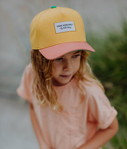 Boné para crianças Mini Sunset, pala curva, 100% algodão orgânico, certificado Oeko-Tex, desde os 9 meses, Cool Kids Only !