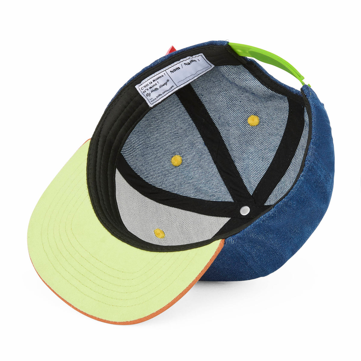Boné para crianças Jean Explorer, pala reta, algodão orgânico, certificado Oeko-Tex, desde os 9 meses, Cool Kids Only !