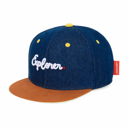 Boné para crianças Jean Explorer, pala reta, algodão orgânico, certificado Oeko-Tex, desde os 9 meses, Cool Kids Only !