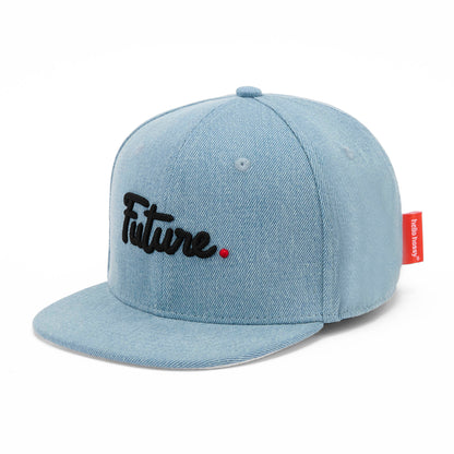 Boné para crianças Jean Future, pala reta, algodão orgânico, certificado Oeko-Tex, desde os 9 meses, Cool Kids Only!