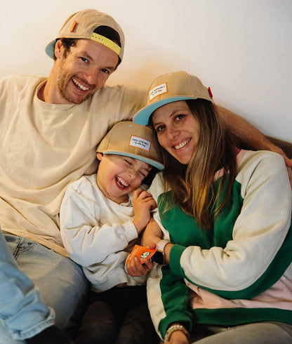 Boné pais e filhos Mini Sandy, pala reta, 100% algodão orgânico, matchy-matchy, desde os 9 meses, Cool Kids Only!