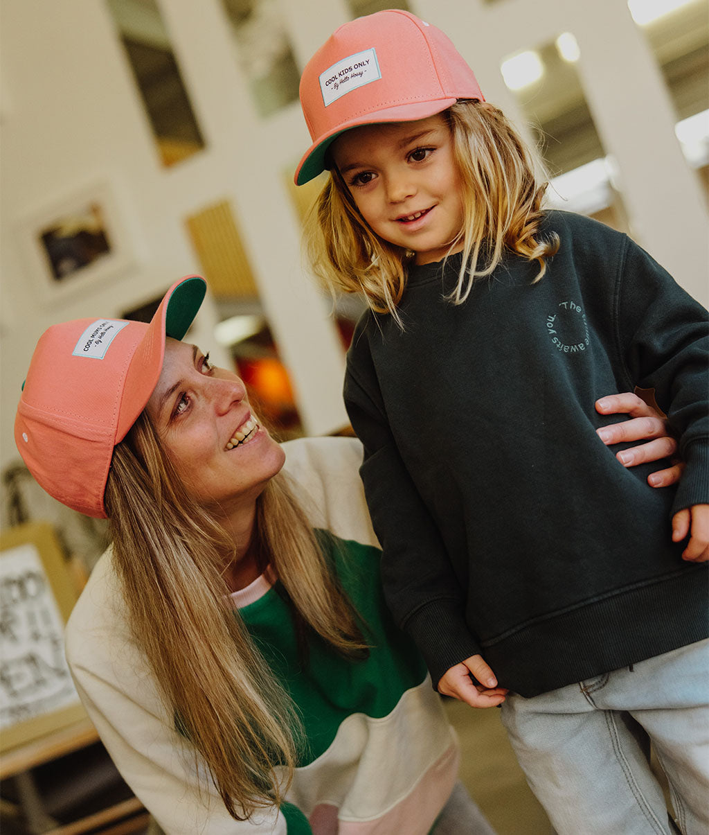 Boné pais e filhos Mini Kiss, pala curva, 100% algodão orgânico, matchy-matchy, desde os 9 meses, Cool Kids Only !