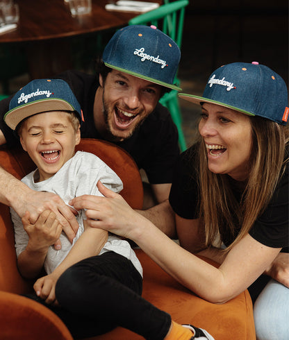 Boné pais e filhos Jean Legendary, pala reta, algodão orgânico, certificado Oeko-Tex, desde os 9 meses, Cool Kids Only!