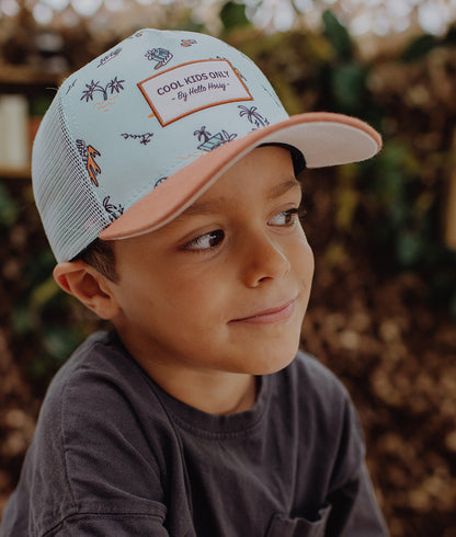 Boné infantil Blue Island, estilo Trucker, ecorresponsável, certificado Oeko-Tex, a partir dos 9 meses, Cool Kids Only!