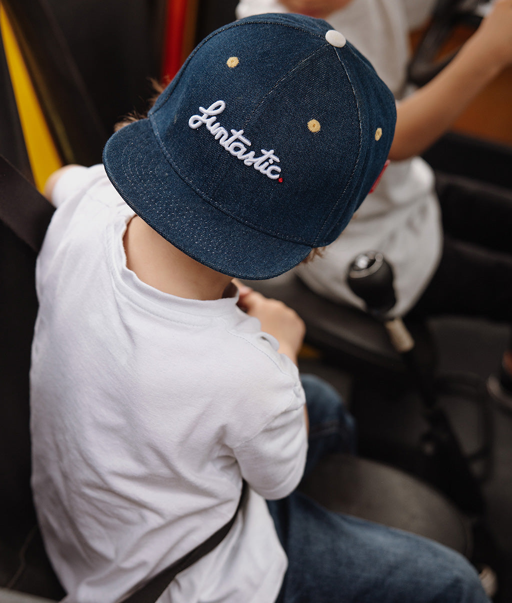 Boné pais e filhos Jean Funtastic, pala reta, algodão orgânico, certificado Oeko-Tex, a partir dos 9 meses, Cool Kids Only!