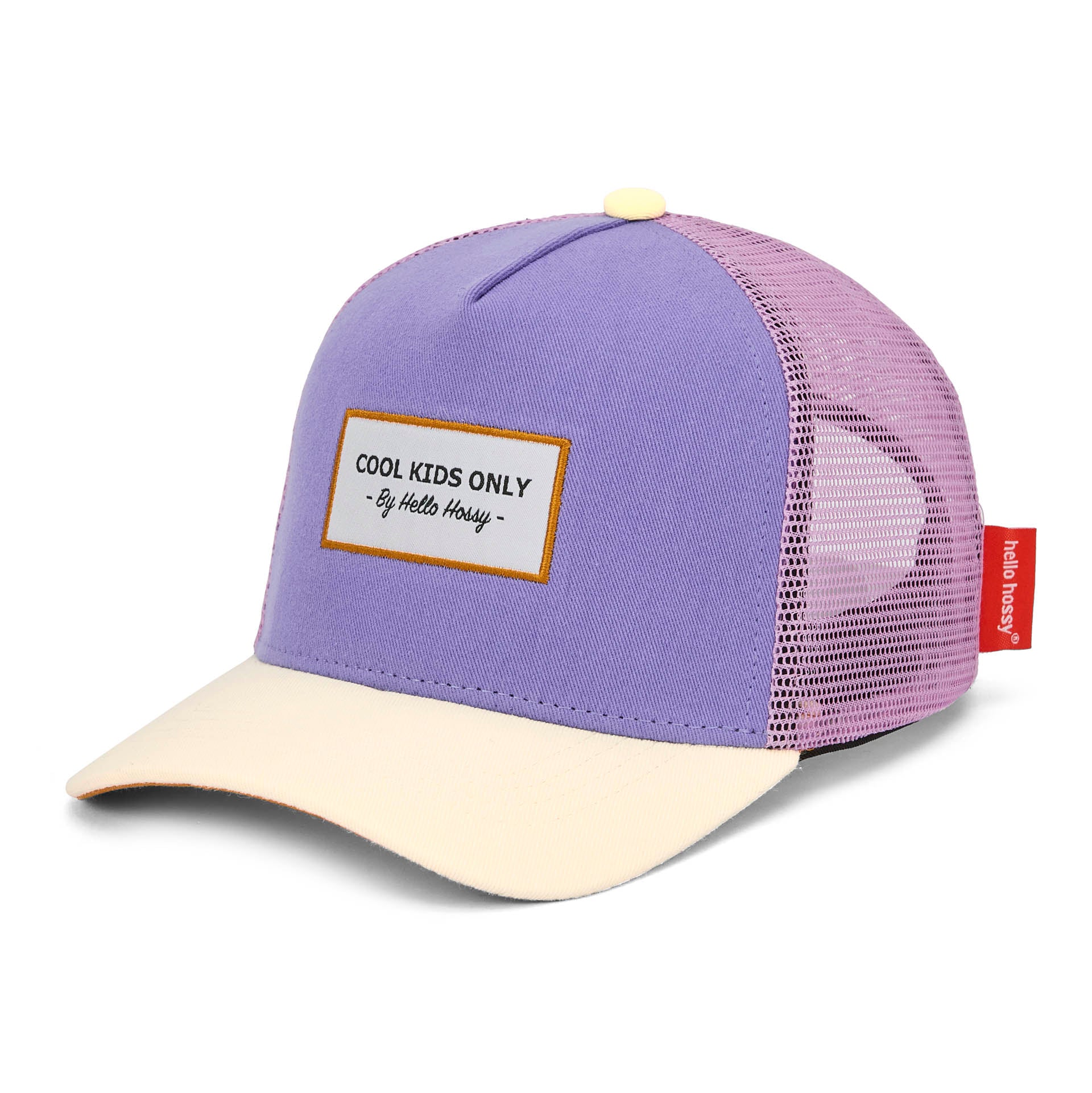 Boné infantil trucker violette e rosa, não usado, Hello Hossy