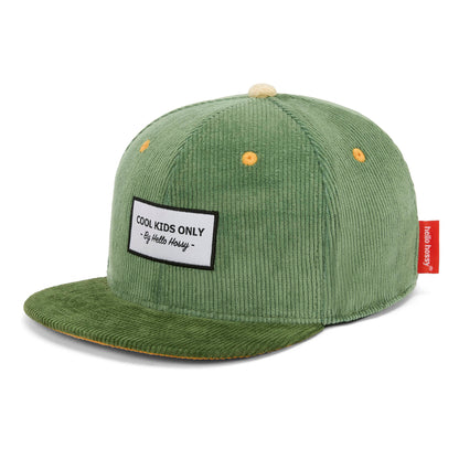 Boné de veludo verde Sweet Kiwi para criança – vista de 3/4
