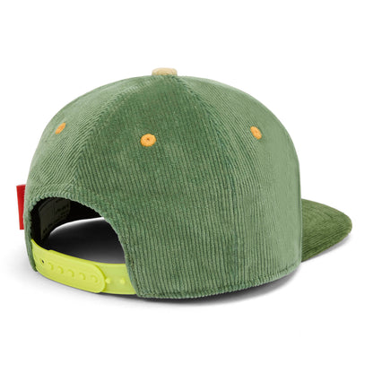 Boné de veludo verde Sweet Kiwi para criança – vista traseira 